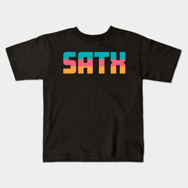 San Antonio Pride Basketball Fan T-Shirt: Show Your Love for Texas Hoops & Local Spirit Kids T-Shirt by CC0hort